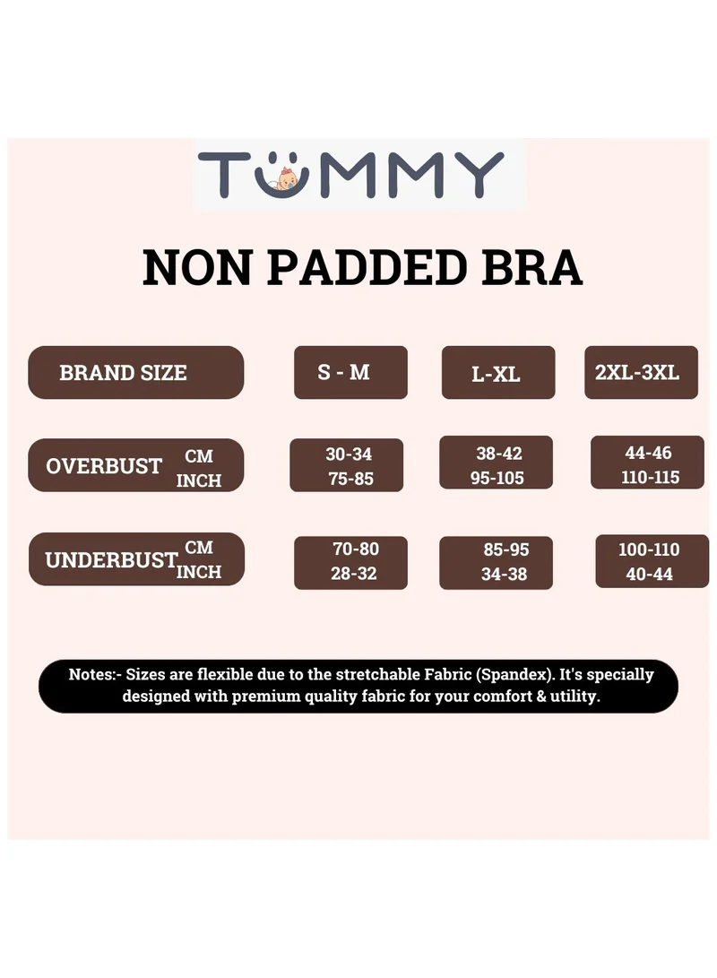 TUMMY TUMMY Bamboo Cotton Breast Feeding Nursing Bra Combo Pack of 2pc