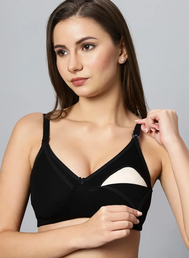 TUMMY TUMMY Bamboo Cotton Breast Feeding Nursing Bra Combo Pack of 2pc