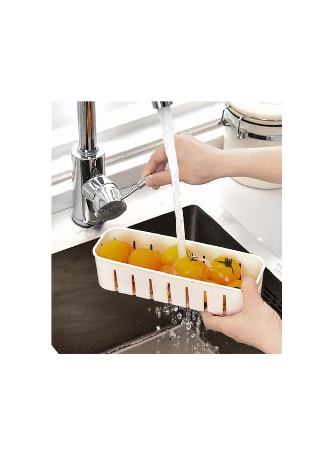 Green Tiger 2pcs Refrigerator Organizer Box,Divided Food Storage Container Fruit Storage Bin w/ 4 Drain Basket,Stackable Vegetable Strainer Box for Fridge Pantry Freezer Snack Box for Candy Nuts (4 Drain-A) - Image 5