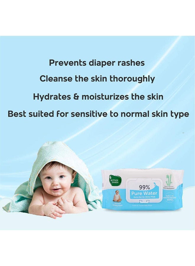 Mother Sparsh 99% Pure Water Baby Wipes, Pack of 72 - Image 5