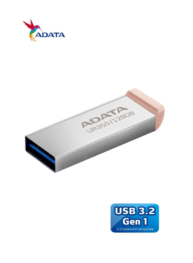 ADATA UR350 128GB USB 3.2 (USB 5Gbps) Flash Drive | Metal | Ultrafast Data Transfer and Lightweight | Brown - Image 4