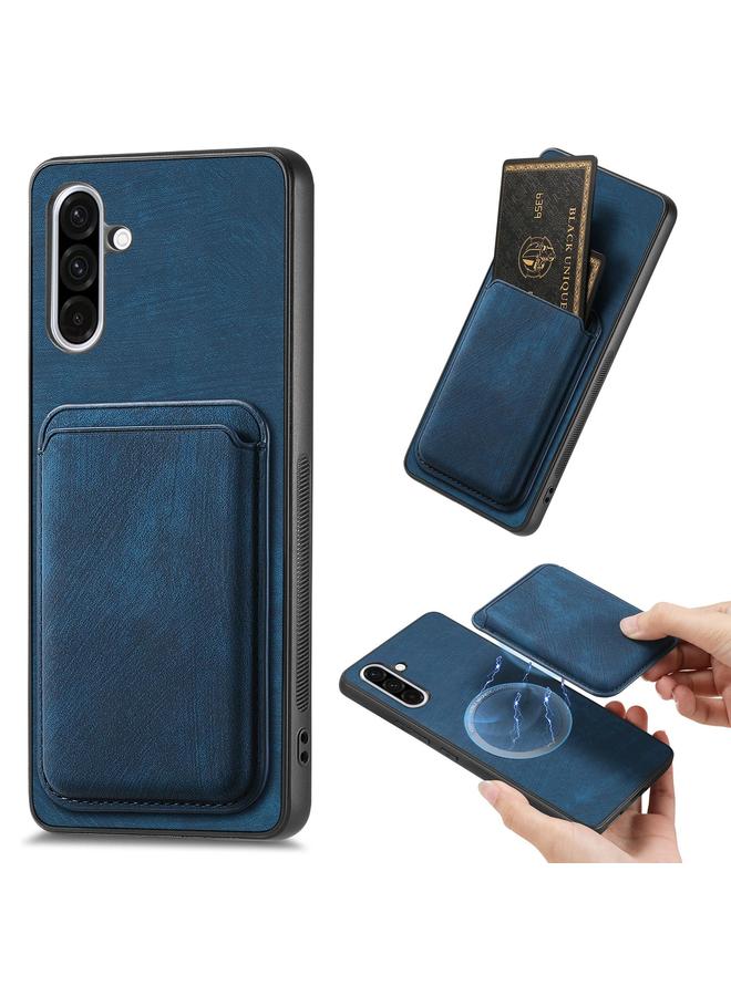 اس-توب جراب هاتف Samsung Galaxy A36 من الجلد بتصميم كلاسيكي مع حقيبة بطاقات مغناطيسية - Image 1