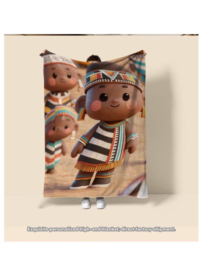 general Children's or student cartoon flannel thin blanket (warm and comfortable, suitable for sleep, games) 100cm*150cm - 1037 - Image 3