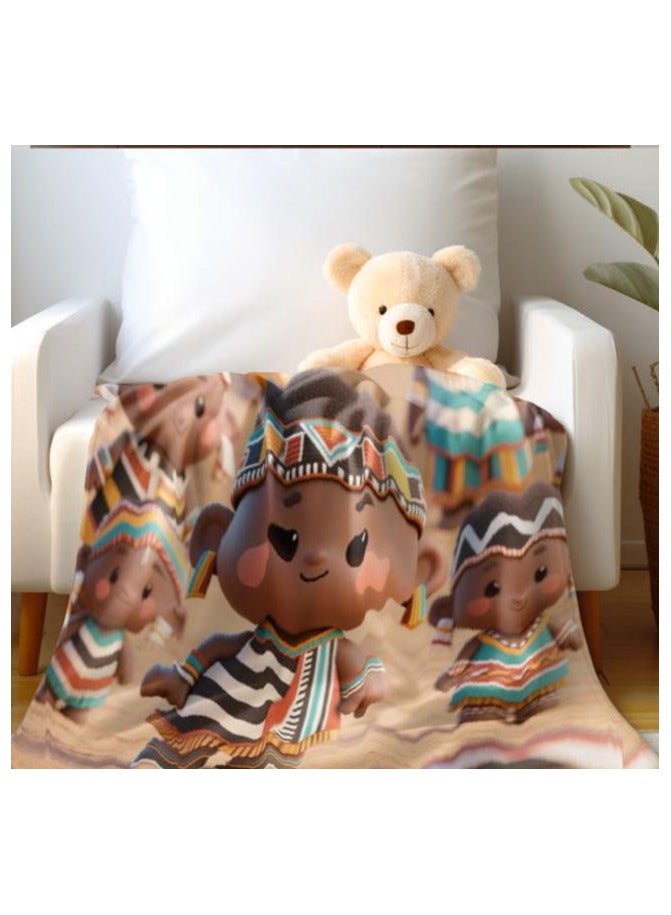 general Children's or student cartoon flannel thin blanket (warm and comfortable, suitable for sleep, games) 100cm*150cm - 1037 - Image 4
