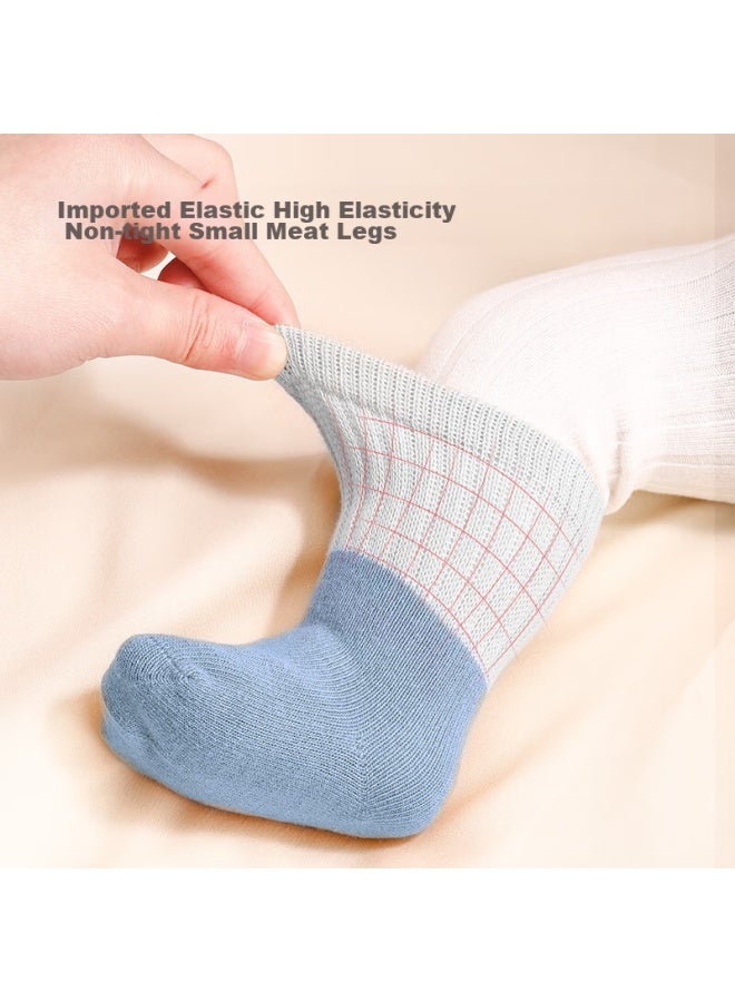 Beptides Beipesi Baby Socks For Spring And Autumn, Boys And Girls, 5-8 Years Old, Non-slip, High Elasticity, Comfortable Mid-calf Socks - Image 2