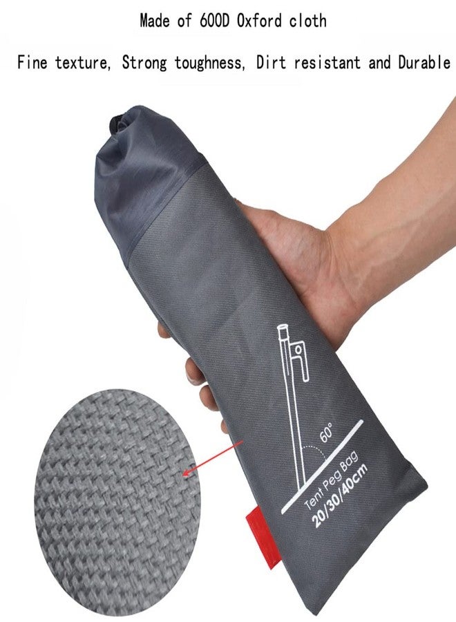 YTYKINOY 3 Pieces Outdoor Tent peg Storage Bag Camp Accesorries Bag Camping Tent Stakes Sleeve (L, M, S) - Image 4