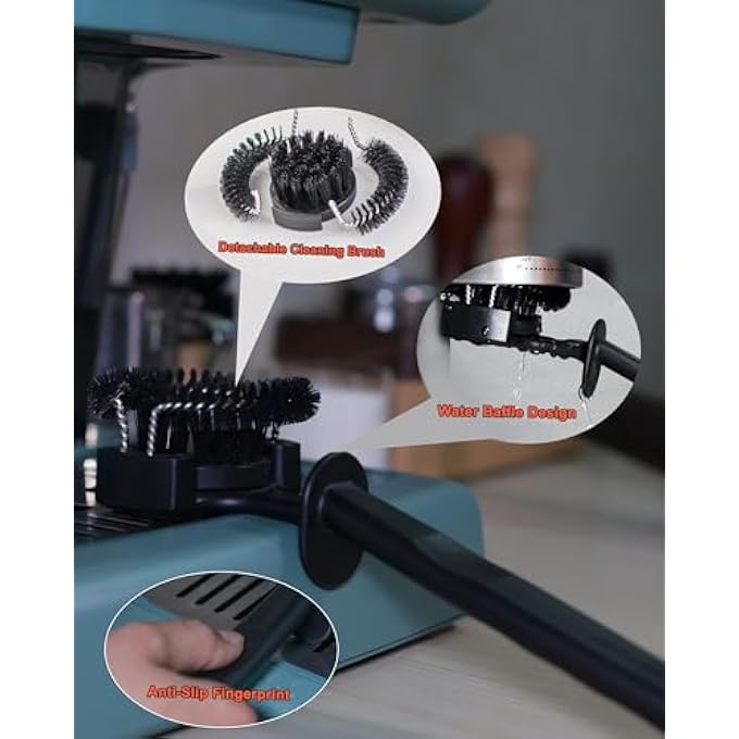 rayihni 54Mm Espresso Cleaning Brush  Espresso Machine Group Head Cleaning Brush  Detachable 360 Nylon Cleaning Bristle Tools For Espresso Coffee Machine 54Mm Portafilter Shower Screen 54Mm - Image 2