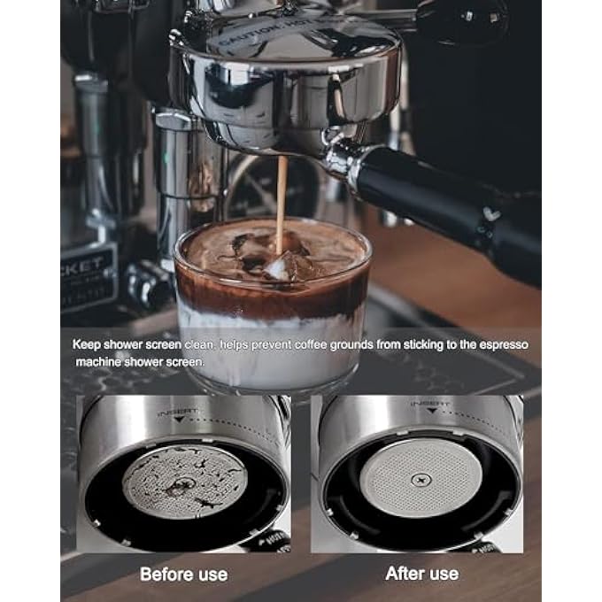 rayihni 54Mm Espresso Cleaning Brush  Espresso Machine Group Head Cleaning Brush  Detachable 360 Nylon Cleaning Bristle Tools For Espresso Coffee Machine 54Mm Portafilter Shower Screen 54Mm - Image 5