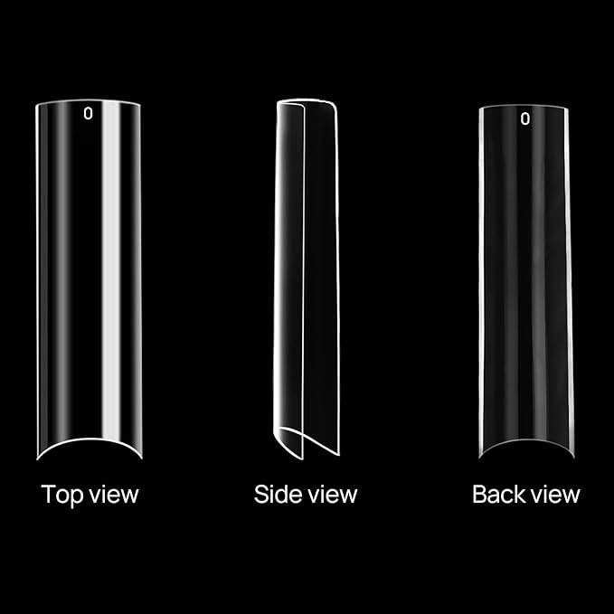 JUSTOTRY 700 Pcs No C Curve Clear Nail Tips No Glue Extra Long Square Nails Tip Set XXL Full Cover Fake Nails Tips for WomenAcrylic Straight False Nail Tip for Nails Art and DIY French Nail Designs - Image 3