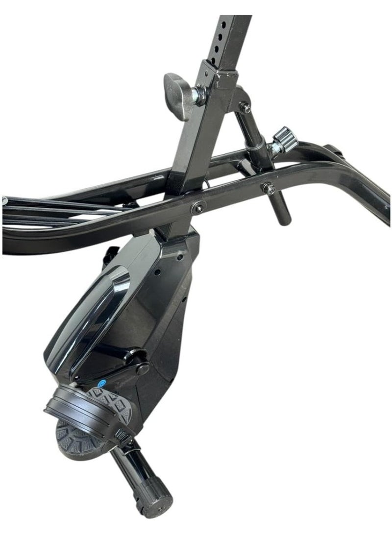 سبورت كيو دراجة تمارين منزلية قابلة للطي X-Bike بمقعد مريح ومسند ظهر – شاشة LCD لقياس السرعة والسعرات والمسافة – 10 مستويات مقاومة – تتحمل حتى 150 كجم – مناسبة للتخسيس والكارديو في المنزل - Image 4