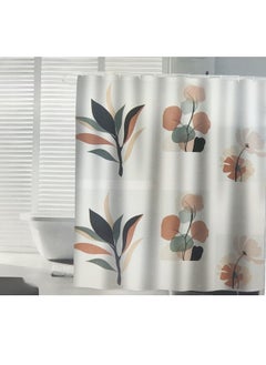 Generic Waterproof Polyester Shower Curtain With 12 Hooks 180*180CM  - Image 1