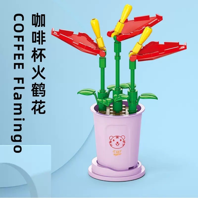 Lele Brothers blocks compatible Lego children's puzzle puzzle set up toy puzzle rose gift girl sprung bouquet - Image 3