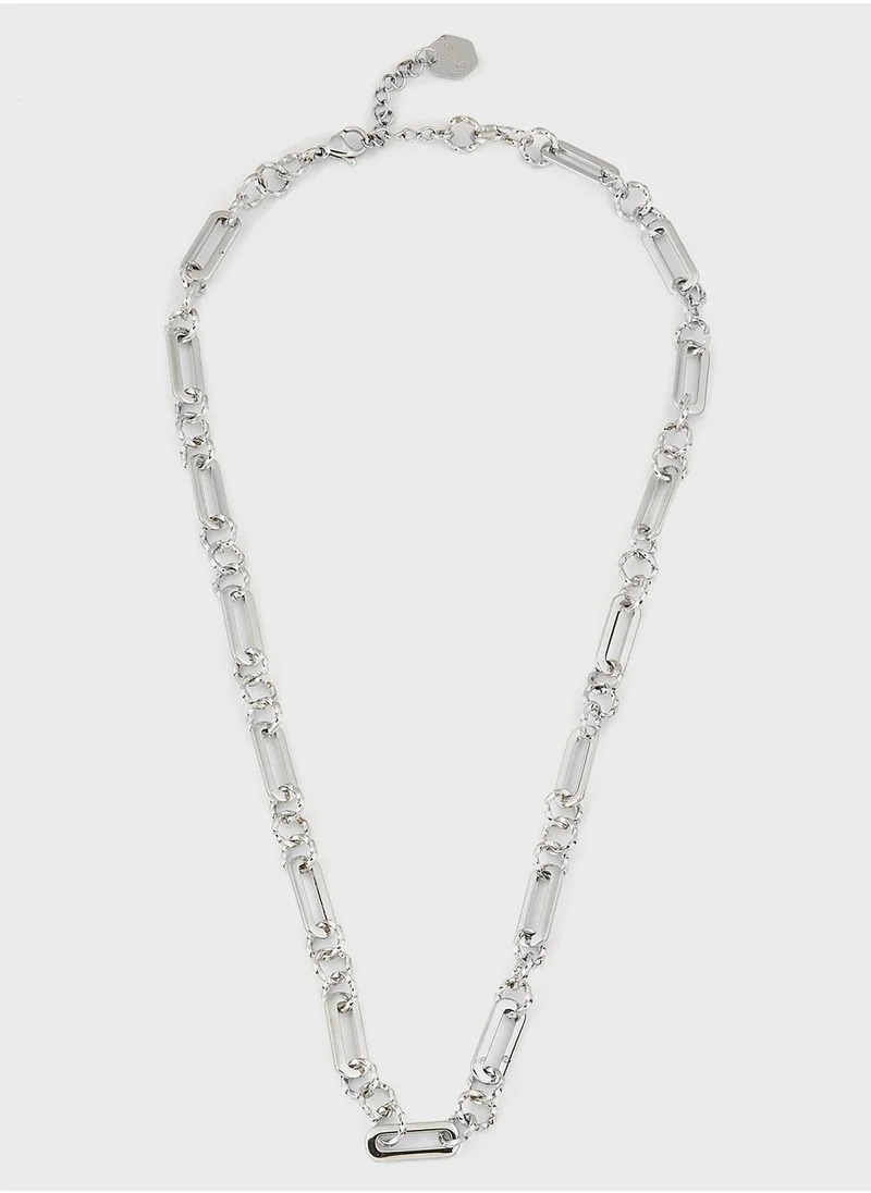 Lady Mauve BEA PAPERCLIP TWIST CHAIN NECKLACE