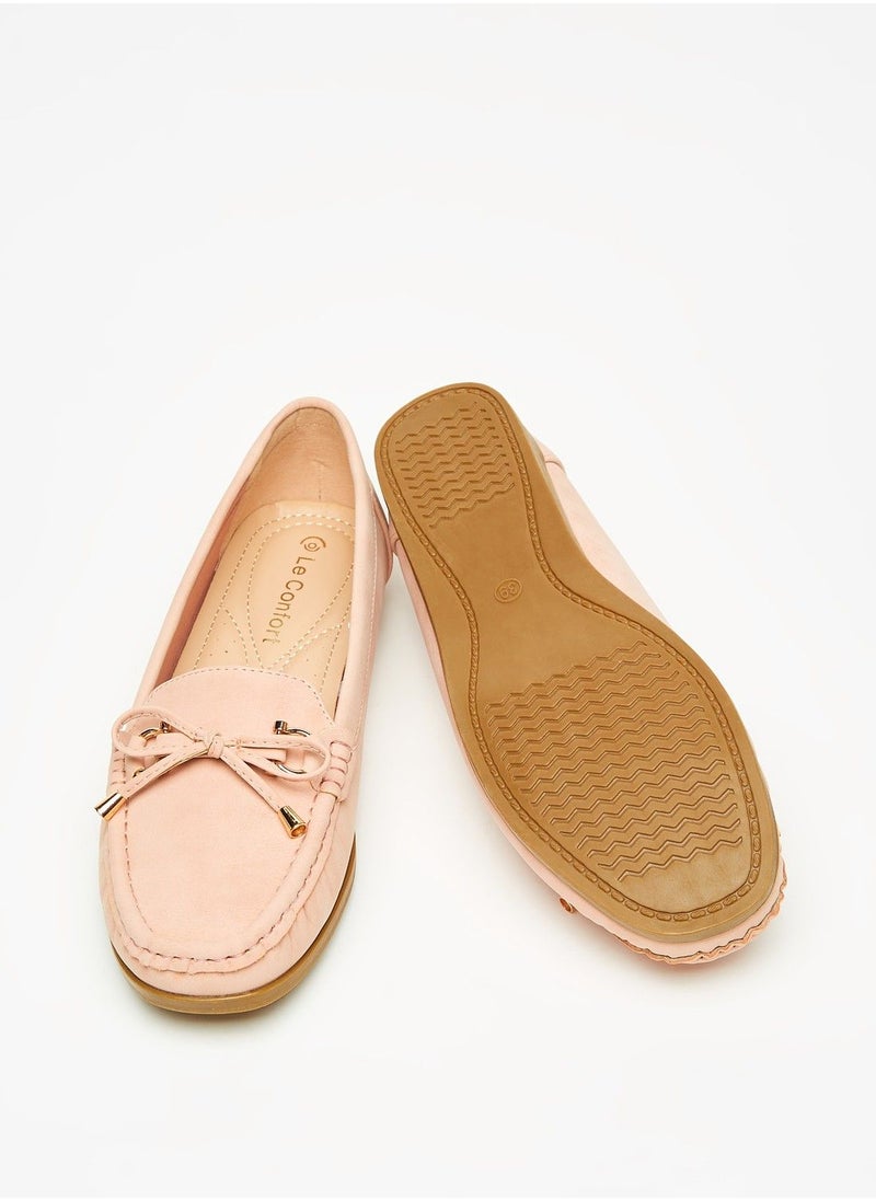 Le Confort - Slip-On Loafers with Bow Applique - Image 1