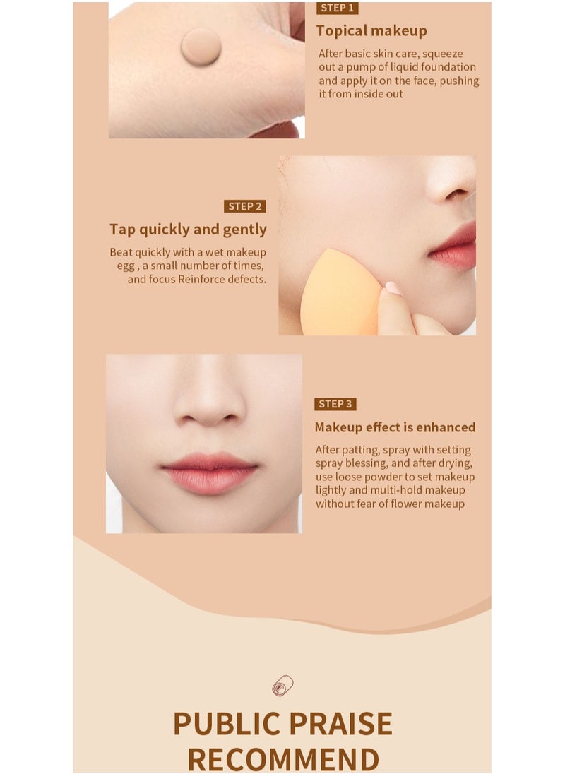 BB Liquid Foundation With SPF 50+, Color Correcting Long Lasting Makeup Full Coverage With SPF 50+  PA++++ UVB/UVA Whitening Sunscreen, Brightening Face Cream, Skin Tone Adjusting BB Cream, Ivory