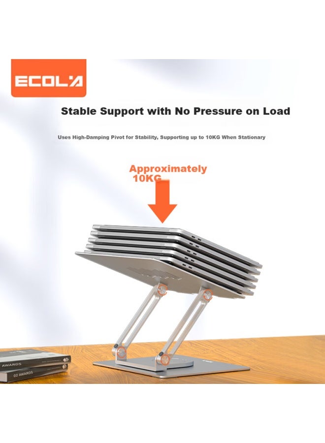 Ecola A33psv-cp Silver Foldable 360° Rotatable Dual-arm Laptop Stand - Image 5