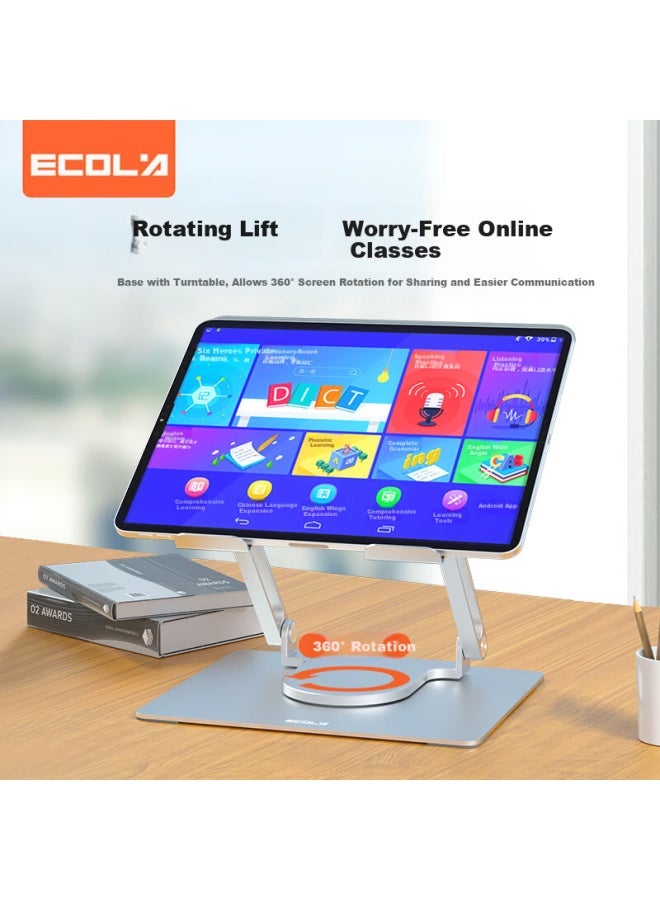 Ecola A33psv-cp Silver Foldable 360° Rotatable Dual-arm Laptop Stand - Image 1