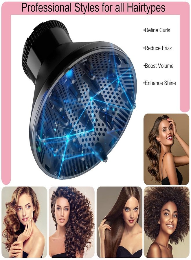 Deoxys Hair Diffuser Universal Hair Diffuser Attachment Hair Dryer Diffuser for Fine Thick Curly and Frizzy Hair Professional Salon Tool Suitable for 1.38-inch to 1.97-inch Blow Dryer - Image 3