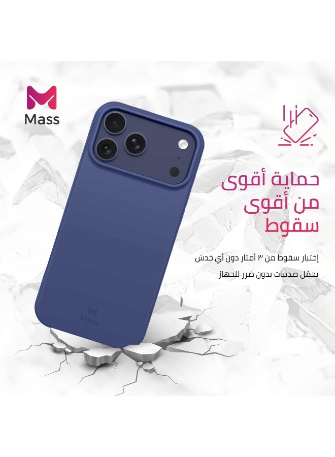 ماس جراب حماية من مادة TPU 6x1 من Mass Infinity، نحيف مقاوم للصدمات، مع دعم للوحة معدنية، وفتحة SIM مدمجة، وحماية متينة من السقوط، متوافق مع أجهزة Magsafe وiPhone (أزرق، iPhone 17 Pro) - Image 5