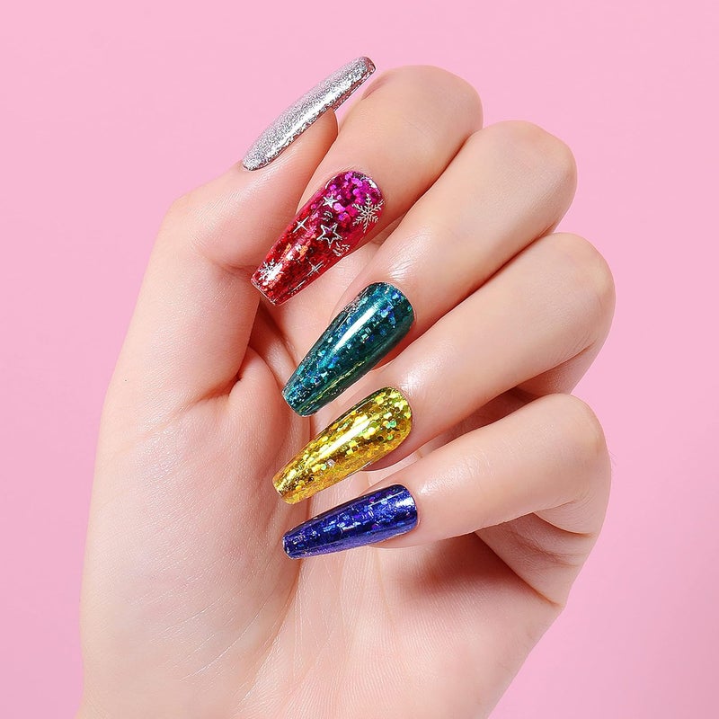 AIMEILI Hema-Free Nail Foil Glue Gel for Foil Stickers Nail Transfer Tips, Nail Art Foils Self-Adhesive, Foil Sticker Transfers, Nail Art Foil Glue Gel UV LED Cure Needed 2 x 15ML - Image 4