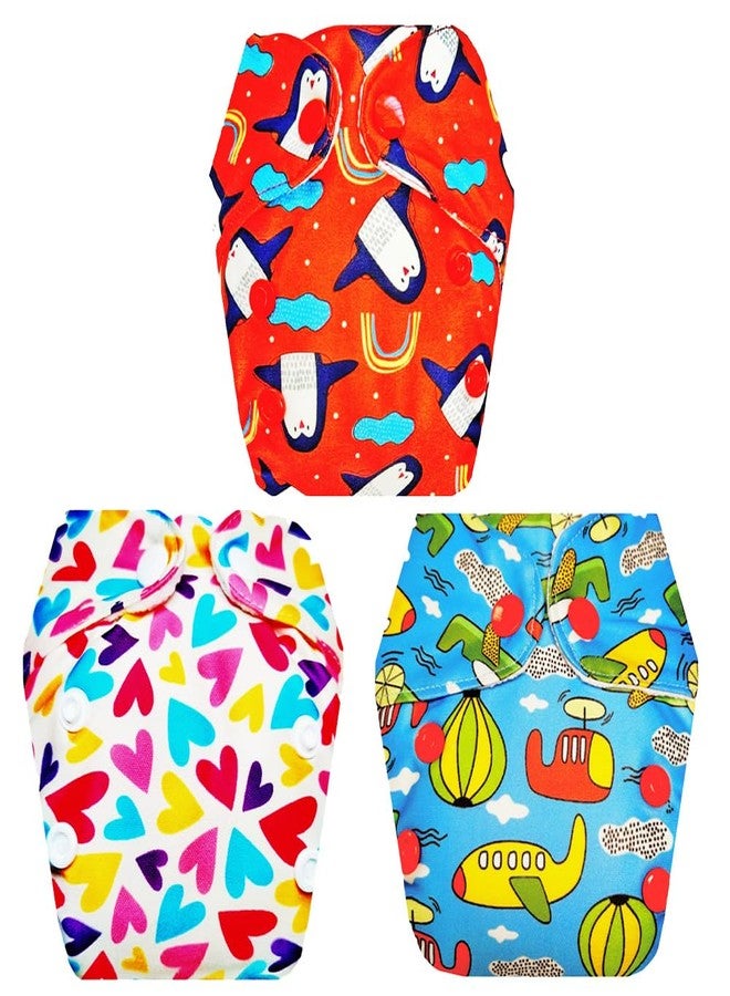 Dumbledo Premium Newborn Cloth Diaper with Integrated Insert (Pack of 3) | Snug Fit | 6-Layer Absorbent Pad | Easy to Clean | Everyday Diapering Essential | 0 - 4 Months | Unisex Baby - Image 1