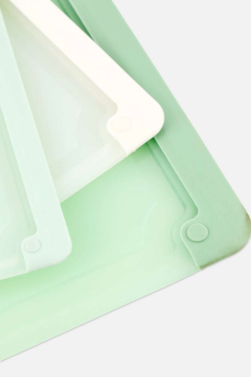 COOK WITH COLOR 3 Pieces Pastic Cutting Board Set, Multicolor - Image 3