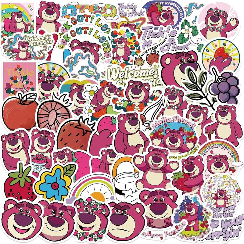 Cartoon Sticker,   Waterproof Vinyl Bear Stickers for Water Bottles Tumbler Luggage Skateboard Bumper Scrapbook Mug, Sticker Gift for Kids Teens Adults 50Pcs (Bear) - Image 5