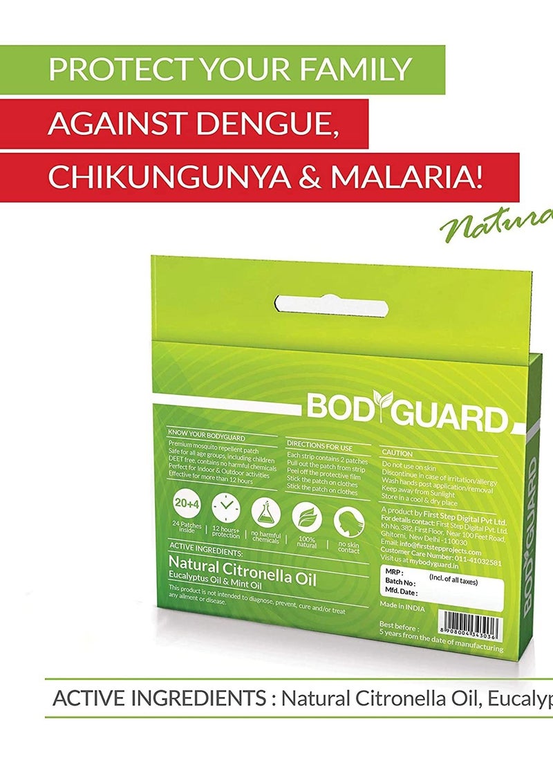 Bodyguard - Bodyguard Natural Mosquito Repellent Patches | Bug Repellent Patches | Premium Mosquito Patches for Kids, Adults, Camping, Travel, Outdoors & Home Protection 3 X 24 Patches - Image 1