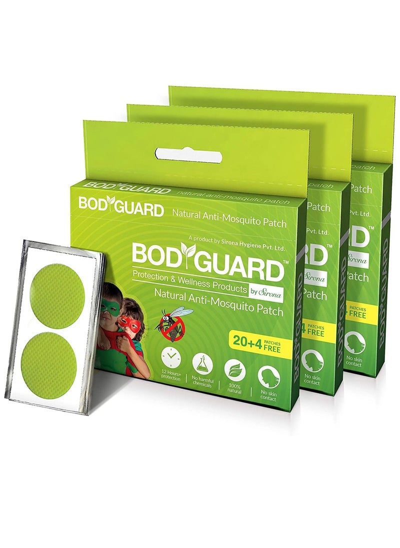 Bodyguard - Bodyguard Natural Mosquito Repellent Patches | Bug Repellent Patches | Premium Mosquito Patches for Kids, Adults, Camping, Travel, Outdoors & Home Protection 3 X 24 Patches - Image 1