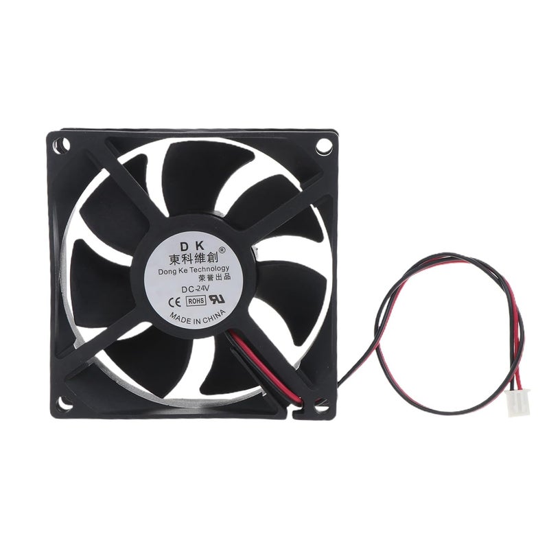 24V 80x80x25mm مروحة تبريد صامتة للمعالج 5V 12V 3300 دورة في الدقيقة 2 طرف مبرد كمبيوتر مكتبي - Image 1