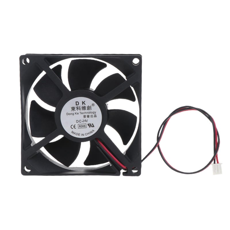 24V 80x80x25mm مروحة تبريد صامتة للمعالج 5V 12V 3300 دورة في الدقيقة 2 طرف مبرد كمبيوتر مكتبي - Image 2