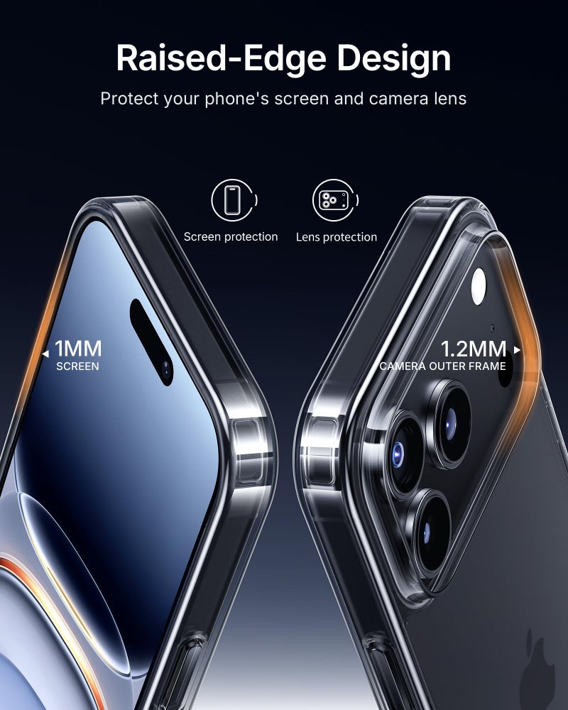 NIMASO for iPhone 17 Pro Case Clear, Military Grade Shockproof Drop Protection, Non-Yellowing Slim Thin Phone Cover for iPhone 17 Pro, Clear - Image 5