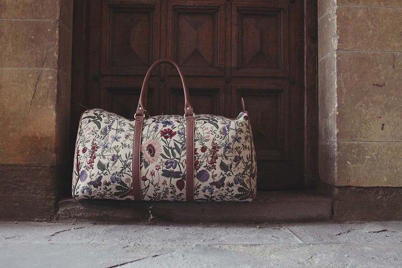 Signare Tapestry Large Travel Duffle Bag Ladies Overnight Weekender Carryon Gym Sports Duffel bags for Women With Morning Garden Design (BHOLD-MGD) - Image 5