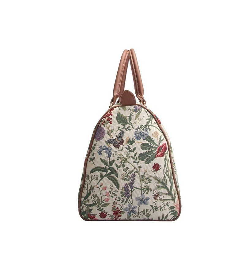 Signare Tapestry Large Travel Duffle Bag Ladies Overnight Weekender Carryon Gym Sports Duffel bags for Women With Morning Garden Design (BHOLD-MGD) - Image 3