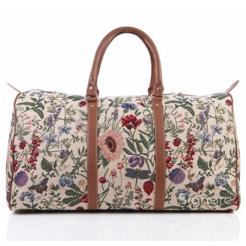 Signare Tapestry Large Travel Duffle Bag Ladies Overnight Weekender Carryon Gym Sports Duffel bags for Women With Morning Garden Design (BHOLD-MGD) - Image 1
