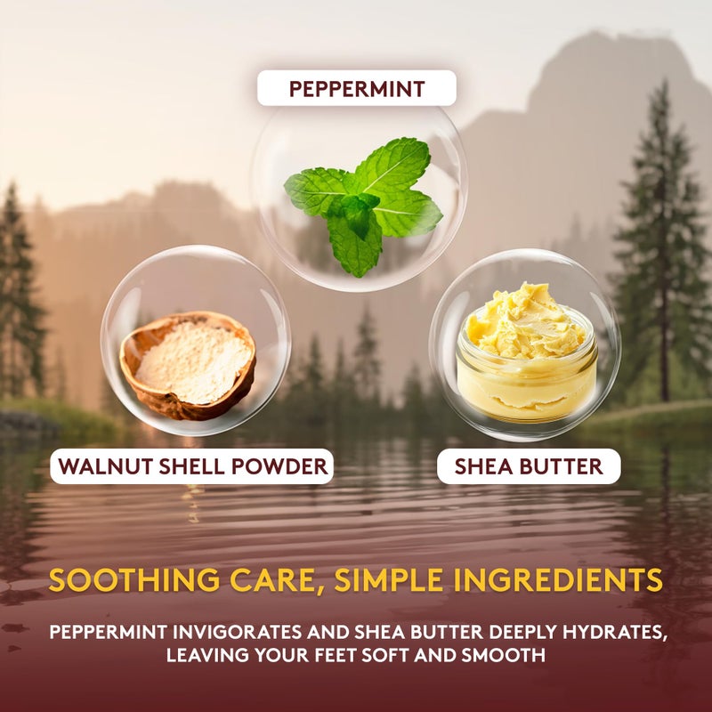 Okay Peppermint Foot Scrub - Exfoliating & Moisturizing, Great for Cracked Heels & Dry Skin - 6 Oz (Pack of 2) - Image 3