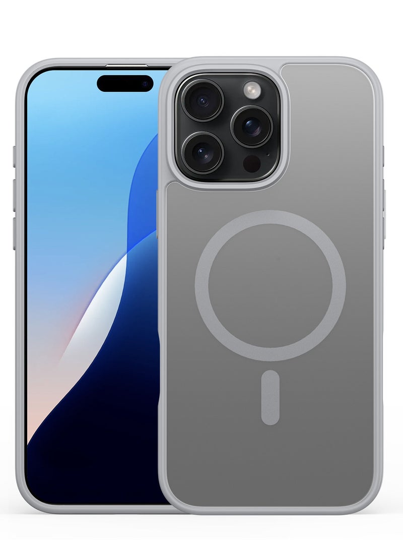 DUX DUCIS Yind Series Cover for the iPhone 16 Pro mobile phone, compatible with MagSafe, a slim, TPU Hybrid PC  cover made of TPU, polycarbonate silicone - Grey - Image 1