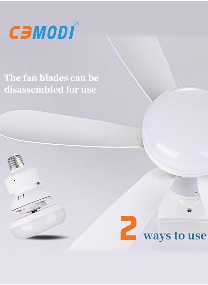مودي مروحة سقف 30 واط مع جهاز تحكم عن بعد - مصباح LED ثلاثي الألوان قابل للتعتيم، محرك هادئ، تصميم سداسي الشفرات، مؤقت، قاعدة E27 - Image 4
