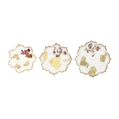 Prosperro Lumo by Parkash Candles Premium Soy Wax Urli Bowl Candle Multiple Wick | Set of 3 | Scented | Luxury Décor & Wellness Candle with Lid - Image 3