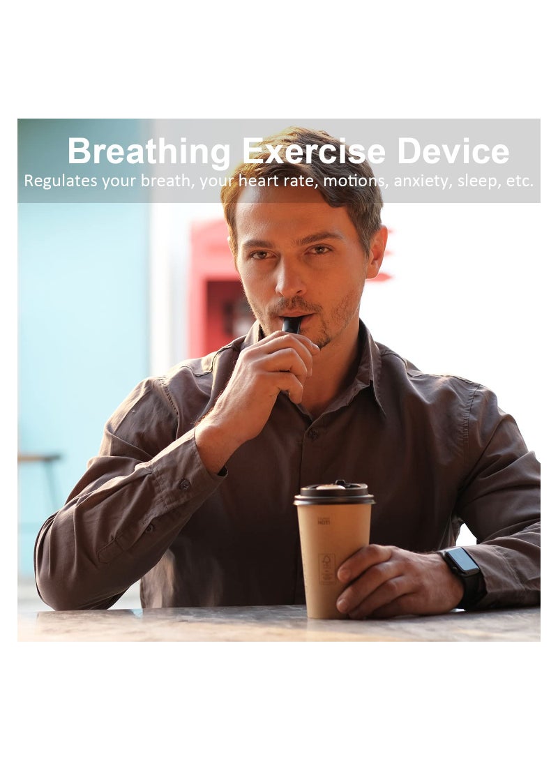 SOLARAE Breathing Exercise Device, Breathing Lung Recovery Exerciser, Compact Guided Portable Breathing Trainer, Real-time Result Display, Improve Fitness Sleep, Excellent for Athletes Normal People - Image 2