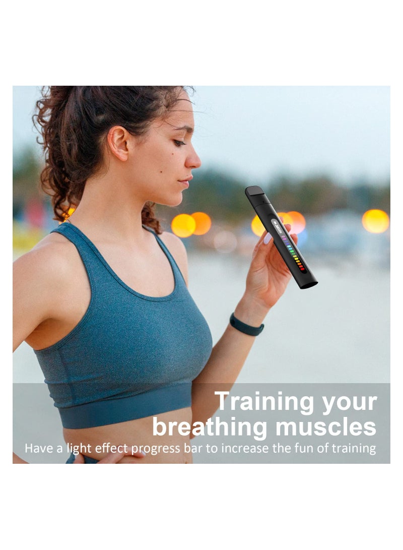 SOLARAE Breathing Exercise Device, Breathing Lung Recovery Exerciser, Compact Guided Portable Breathing Trainer, Real-time Result Display, Improve Fitness Sleep, Excellent for Athletes Normal People - Image 4