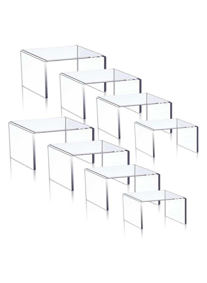 TPGP Set of 8 Clear Acrylic Display Risers Cupcakes Holder Sweet Stand Display Transparent Showcase Stands, Candy Bar Risers, Acrylic Lifts Display for Figures - Image 1