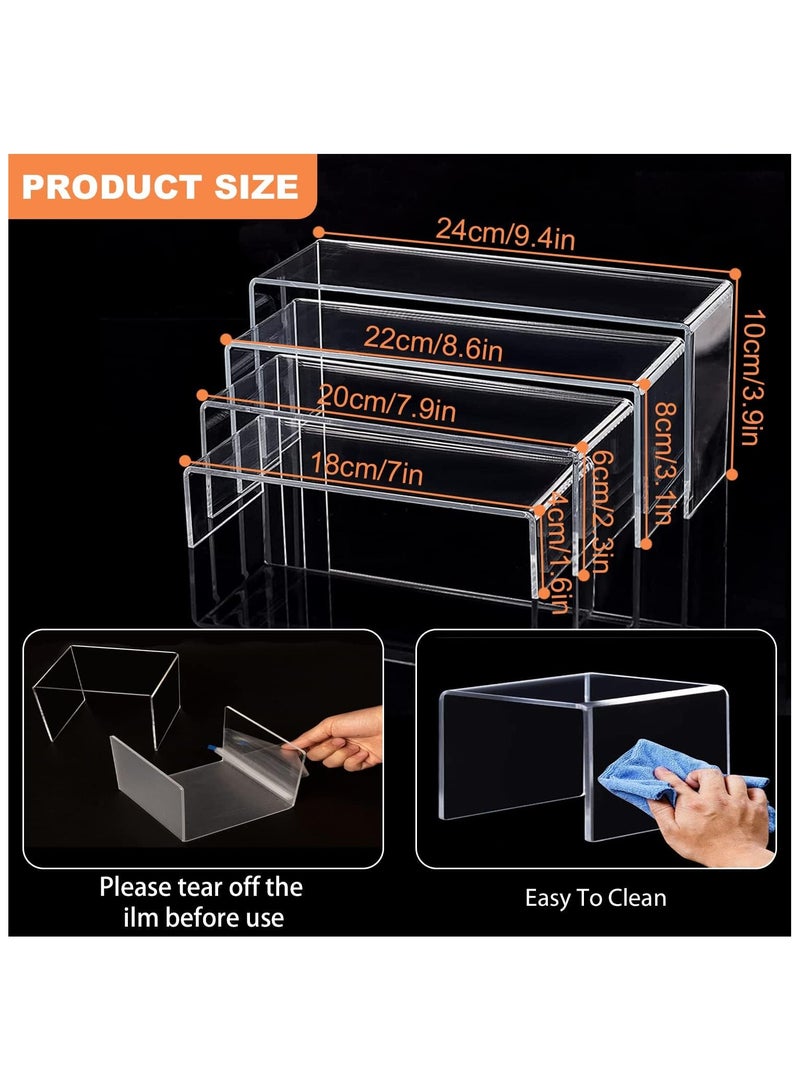 TPGP Set of 8 Clear Acrylic Display Risers Cupcakes Holder Sweet Stand Display Transparent Showcase Stands, Candy Bar Risers, Acrylic Lifts Display for Figures - Image 5