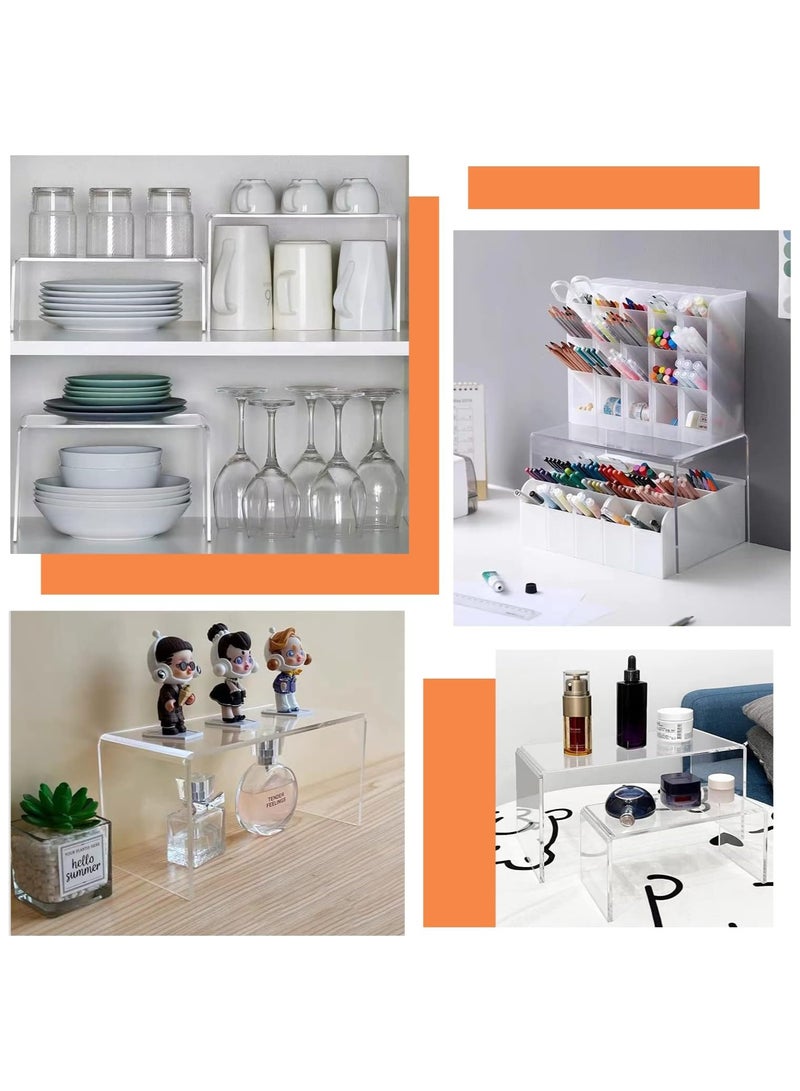 TPGP Set of 8 Clear Acrylic Display Risers Cupcakes Holder Sweet Stand Display Transparent Showcase Stands, Candy Bar Risers, Acrylic Lifts Display for Figures - Image 3