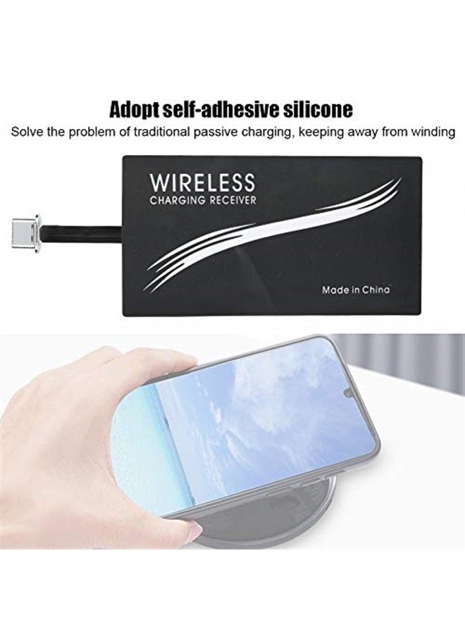 Hakeeta 2PCS Universal Ultra Slim Type C QI Wireless Charger Charging Receiver Module, Qi Receiver Widely Suitable for Type C Mobile Phone - Image 2