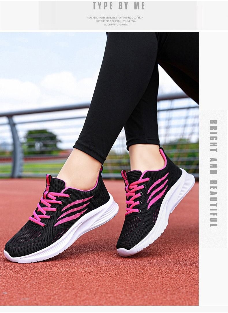 23 skin New Breathable Sports Shoes Flat Lightweight Hollow Running Shoes for Women  - Image 4
