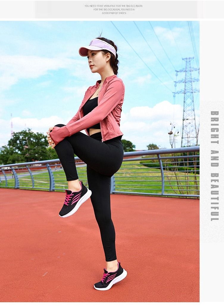 23 skin New Breathable Sports Shoes Flat Lightweight Hollow Running Shoes for Women  - Image 5