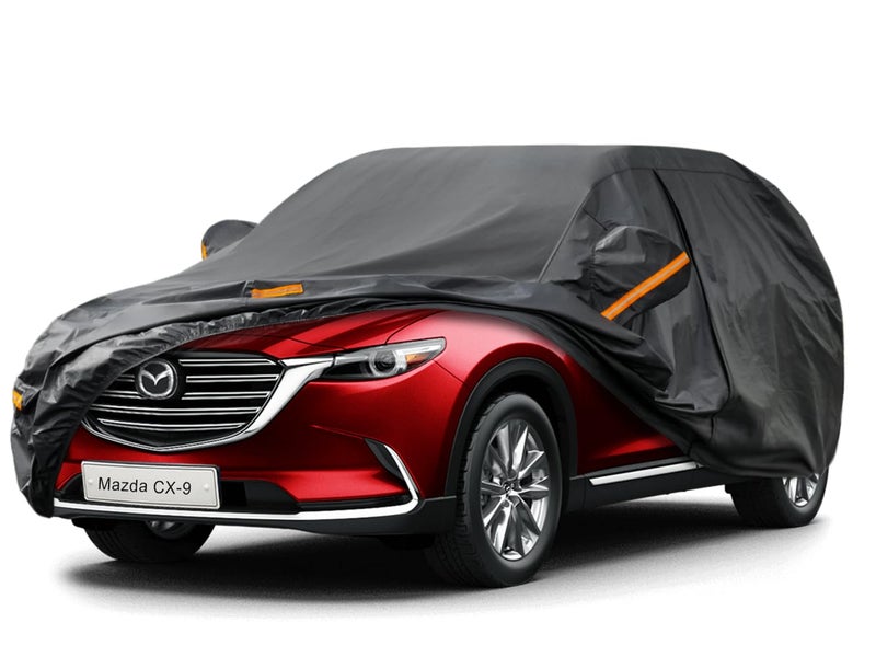 Kayme 7 Layers SUV Car Cover Custom Fit for Mazda CX9 CX9 CX90 CX90 CX 90 20072025 Waterproof All Weather for Automobiles Outdoor Full Cover Rain Sun UV ProtectionBlack