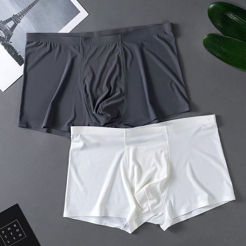 Men's Ice Silk Boxer Briefs, Breathable, Antimicrobial, Seamless - Image 3
