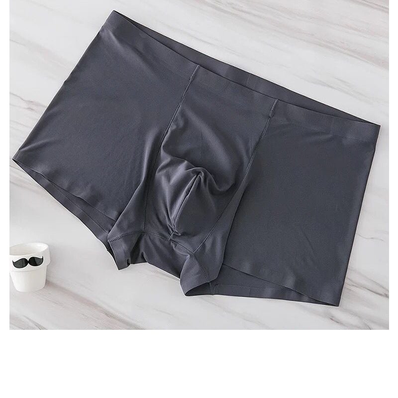 Men's Ice Silk Boxer Briefs, Breathable, Antimicrobial, Seamless - Image 1